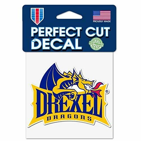 WinCraftt Drexel Dragons Mascot 4x4 Perfect Cut Decals Cover