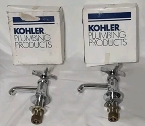 KOHLER 7512-CP Argyle Compression Faucet Cross Handle Pair H & C Chrome NEW!! - Picture 1 of 7