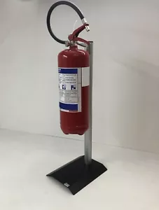 Porta estintore a piantana in alluminio satinato, bella da arredamento - Foto 1 di 4