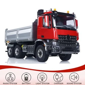 1/14 Hydraulic RC Tipper 3348 6X6 Metal Chassis 2Speed RTR Car Dump Truck NOLock - Picture 1 of 12