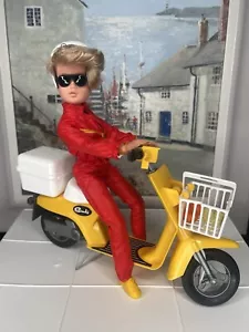 Vintage Sindy Doll on scooter 1970s walker doll - Picture 1 of 6