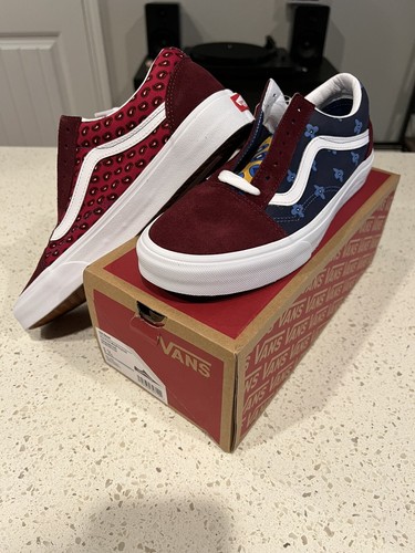 Sneakers nuove Vans Oldol Skoola stampata cra mixt Portle multi Royal epocaiche