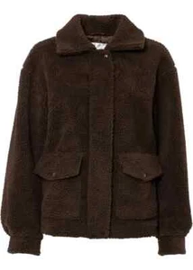 Moderne Teddy Jacke in Dunkelbraun Gr.46 NEU 971421 - Bild 1 von 1