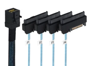 Conectores internos Wonderwires SFF-8643 mini SAS HD a 4 x 29 pines SFF-8482 - Imagen 1 de 11