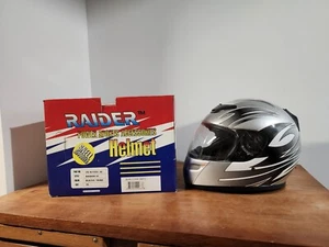 Raider Full Face Helmet 26-623SV XL Tribal Black/Silver Snell DOT - Picture 1 of 13