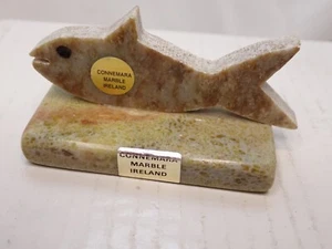 Connemara Marble Fish Paperweight Decoration Ireland 3.5" long - Picture 1 of 4