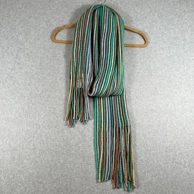 Bufanda de punto a rayas pastel multicolor BCBG Generation para mujer 11 x 94 nueva con etiquetas defectuosa Foto 1 de 4