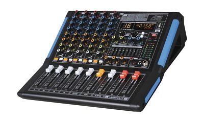 Professional Six-Channel Audio Mixer with USB Interface, Bluetooth, and DSP S... - Image 1 of 3