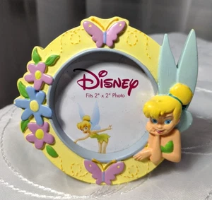 Tinker Bell Pequeño Miniatura Marco Disney Enesco Foto Redondo 2" x 2" - Imagen 1 de 7