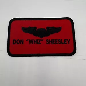 USAF US Air Force Name Tag Patch Embroidered Flight Suit Jacket Red Whiz - Picture 1 of 4