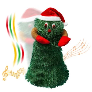 Electric Christmas Dancing Singing Tree Rotating Xmas Santa Claus Doll Toy Gift - Picture 1 of 11
