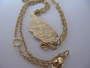 Dolly-Bijoux Bracelet Main CARTE PAYS CAP VERT 25 mm Plaqué Or 18K - Picture 1 of 2