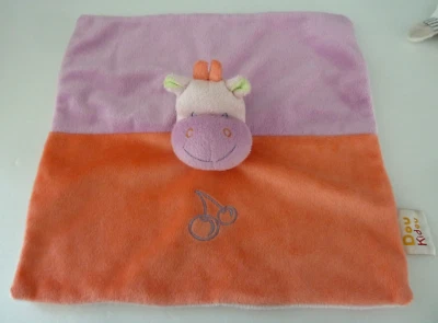 *. DOUDOU PLAT DOUKIDOU DOU KIDOU VACHE GIRAFE ROSE ORANGE MAUVE CERISE NEUF* - Photo 1/3
