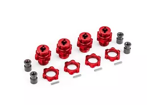 TRAXXAS 9086-RED - 17mm RED ANODIZED WHEEL HUBS /HEX ADAPTERS - 4PK - TRA9086RED - Picture 1 of 1