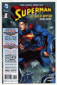 SUPERMAN LAST SON OF KRYPTON SPECIAL (2013 FCBD Heroes Aren't Hard Variant) NM - Imagen 1 de 2