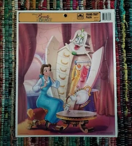 Vintage 1980's Disney Golden Beauty and the Beast Board Puzzle/Ages 3+ - Picture 1 of 4