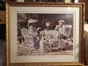 Melinda Byers “Tea Party” Artist Signed Print Framed - Picture 1 of 8