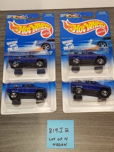 Lot of 4 1997 Hot Wheels Blue Streak Nissan Truck SB #574 1:64 Diecast - Picture 1 of 11