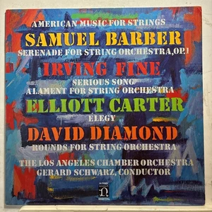 AMERICAN MUSIC FOR STRINGS Barber, Fine, Carter, Diamond / Schwarz NONESUCH - Picture 1 of 4