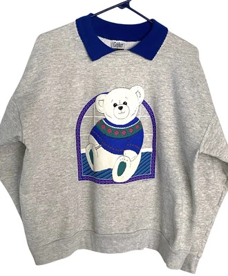 Sudadera De Colección GOPHER SPORT Cuello Talla PL Bear Hearts Abuela  Foto 1 de 4