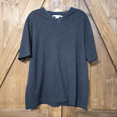 Perry Ellis Men’s Large Charcoal Gray Waffle Knit 100% Cotton Shirt Turkey  - Image 1 of 4