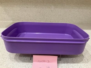 Tupperware #1608 Modular Mates Rectangular 2l 8.5C Container Purple No Lid - Picture 1 of 3