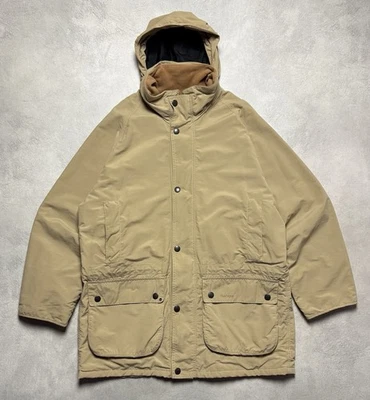 Barbour A950 Country Heritage Mens Beige Quilted Jacket Coat Size L Vintage Rare - Image 1 of 4