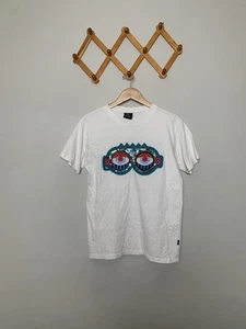 MCM Craig & Karl T-Shirt weiß Pailletten Auge mit Brille Applikation Patch Gr. M - Bild 1 von 10