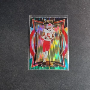 Marquise Brown 2024 Panini Select #81 Chiefs Black & Green Prizm Shock L52 - Foto 1 di 2
