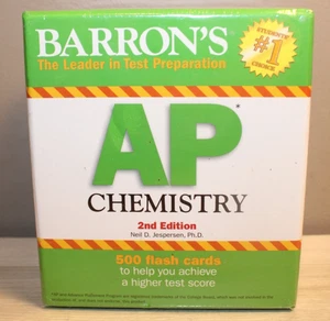 AP CHEMISTRY FLASH CARDS BARRON’S TEST PREP 2ND EDITION 500 FLASH CARDS SEALED - Picture 1 of 3