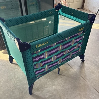 VTG 1990s Graco Pack N Play Sport Playpen Baby Toddler With carrying bag Retro - Image 1 of 4