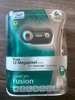 Logitech QuickCam Fusion USB Webcam - 1.3mp HD Camera Echo Free Microphone  - Image 1 of 3