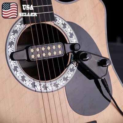 Transductor de pastilla de guitarra acústica y clásica - magnético con cable de audio de 6,35 mm Foto 1 de 4