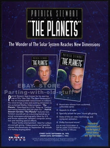 Patrick Stewart Narrates LOS PLANETAS__Original 1993 Impresión comercial ANUNCIO promoción/anuncio - Imagen 1 de 1