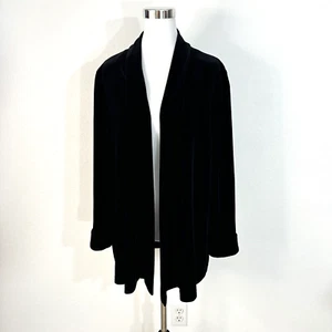 Ronni Nicole Ouida Jacket Womans XL Velour Velvet Jacket Open Front Eveningwear - Picture 1 of 16