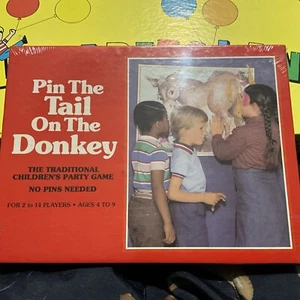 Vintage 1981 Pin The Tail On The Donkey Party Game-#4799-3 GOLDEN NEW SEALED - Picture 1 of 24