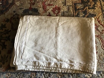 Hotel Collection 57% Linen King Duvet Cover Natural Beige Zip Closure - Image 1 of 4