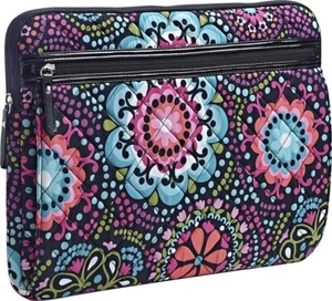 Bolso Studio C acolchado floral para computadora portátil 15 pulgadas lunares interior cremallera bolsillo - Imagen 1 de 10