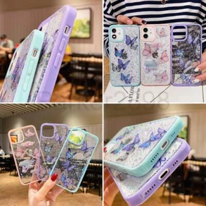 Glitter Phone Case For 12 11 Pro Max Mini XR XS 8 7 6 Plus Shockproof TPU Cover - Photo 1 sur 11