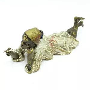 Franz Bergman Austrian Cold Painted Vienna Bronze Moorish Smoking Boy Figure - Picture 1 of 11