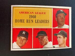 American League Home Run Leaders 1961 Topps #44 VG Mickey Mantle, Maris T28