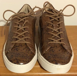 PATRICIA NASH UMA LEATHER SNEAKERS MAP PRINT SHOES SZ 6.5 - Picture 1 of 7