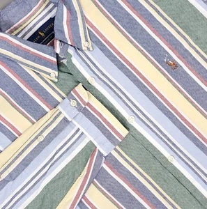 Ralph Lauren Shirt Mens Extra Large Multi Striped Sport Oxford Long Sleeve - Picture 1 of 13