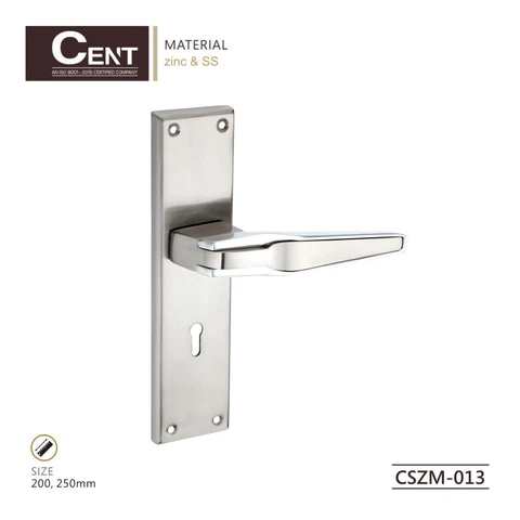 CSZM-013 Mortise Lock Set Zinc & SS Main Door Handle Set For Home, Office 200 mm Cover