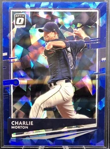 2020 Panini Donruss Optic Prizm Charlie Morton #98 Purple Parallel 81/99 Rays - Picture 1 of 2