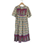 Vintage Phases Patio Dress Muumuu Floral Paisley Cottagecore Medium