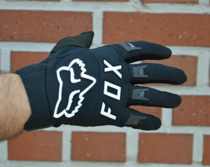 Fox Dirtpaw Race MTB Downhill Motocross Long Gloves Black White - Picture 1 of 2