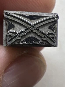 Vintage Metal Metal Printing Print Block Stamps, Military “ CAVALRY“ - Picture 1 of 5
