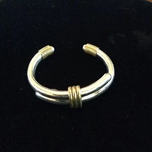 Schweres Sterling signiertes Manschettenarmband Gesamtlänge 6,5" (5,5" innen, 1" Öffnung) - Bild 1 von 4