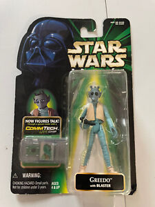 Star Wars 1999 Power of the Force Greedo (CommTech Chip) - New